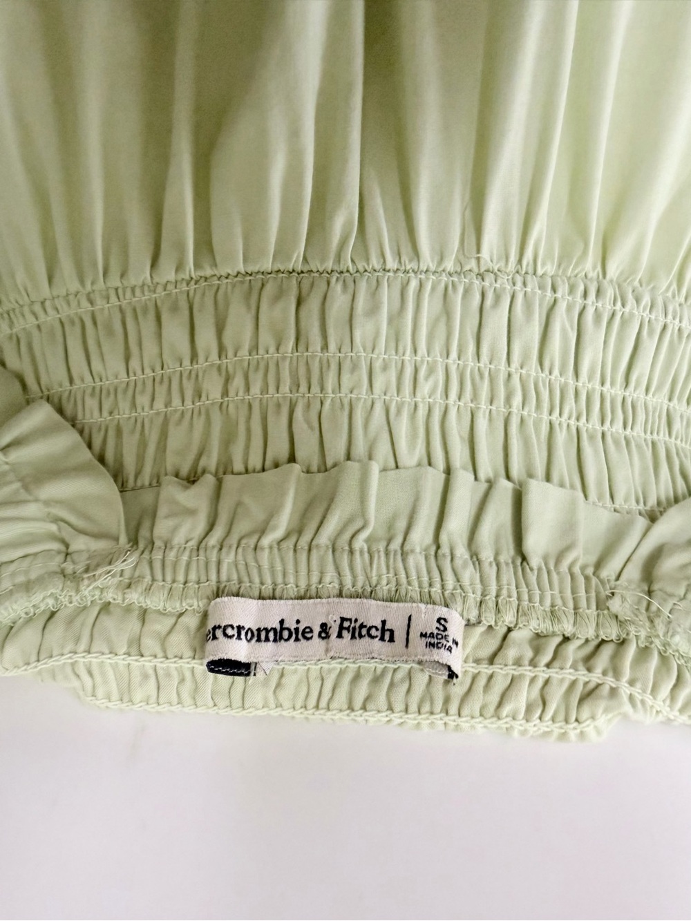 Abercrombie & Fitch Light Green Smocked Tiered Maxi Dress - Picture 11 of 11